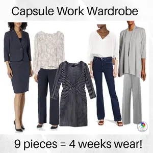 Just how far can a Capsule Work Wardrobe go? 9 items for a simple working wardrobe means a month of effortless dressing!
