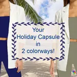 Creating the perfect Holiday Capsule Wardrobe is the most useful and practical way to plan for vacation. Use this as your base and add your own touches of color. 