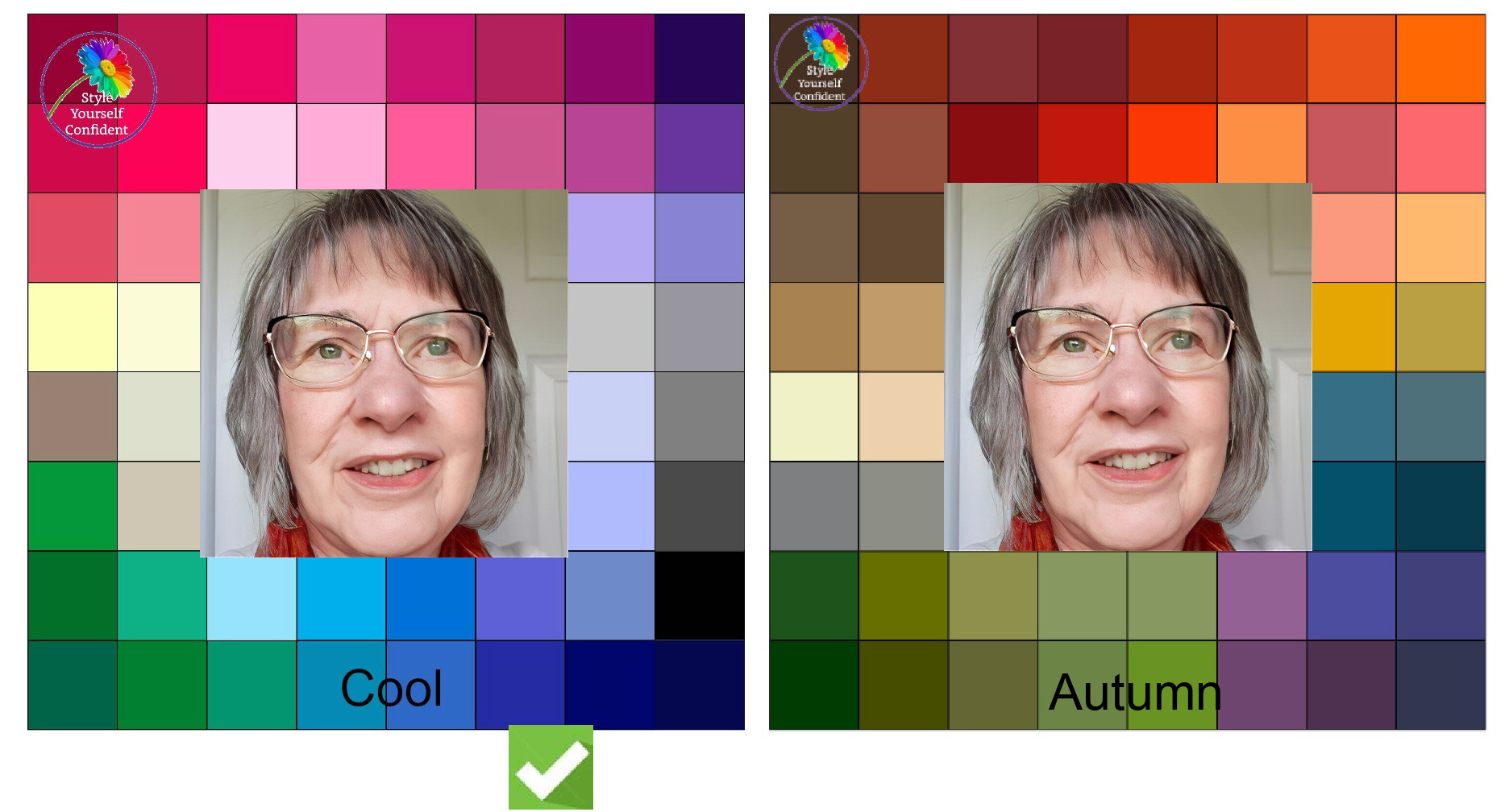 Before and after Color Analysis - testimonials, reviews and photographs https://www.style-yourself-confident.com/before-and-after-color-analysis.html