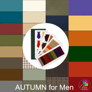 Seasonal Color Analysis swatch for men - #color analysis #fabric swatch #colorformen https://www.style-yourself-confident.com/color-analysis-swatch.html