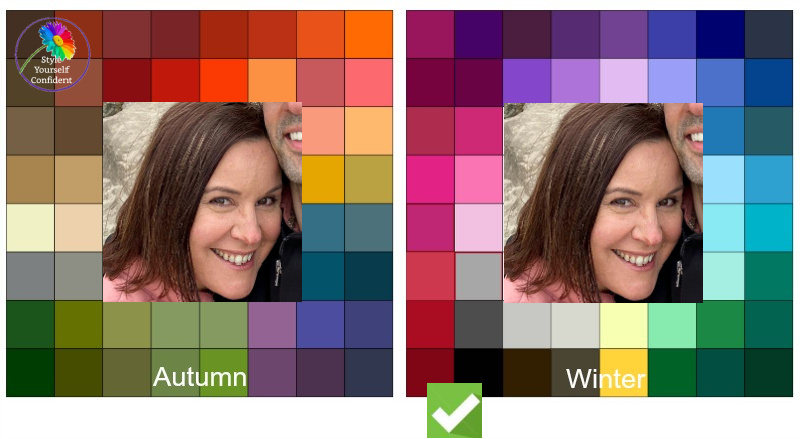 Color Analysis results for Amber #coloranalysisresults #beforeandaftercoloranalysis https://www.style-yourself-confident.com/color-analysis-results-amber.html