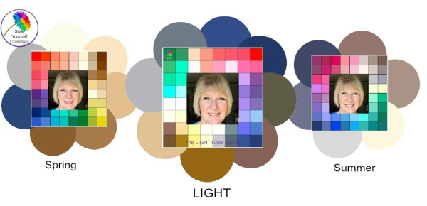 Online Color Analysis results Bonnie, USA #onlinecoloranalysis #coloranalysis #lightcolorfamily #lightcolors https://www.style-yourself-confident.com/online-color-analysis-results-bonnie.html