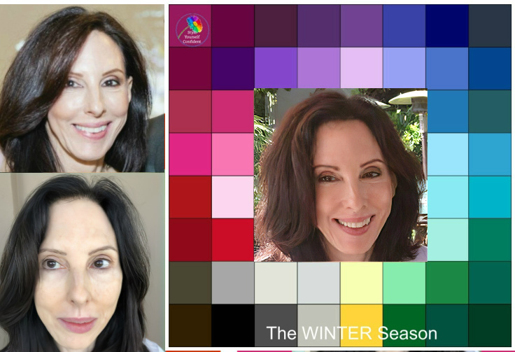 Color Analysis Results Denise #coloranalysis #coloranalysisresults #beforeandaftercoloranalysis ttps://www.style-yourself-confident.com/color-analysis-results-denise.html