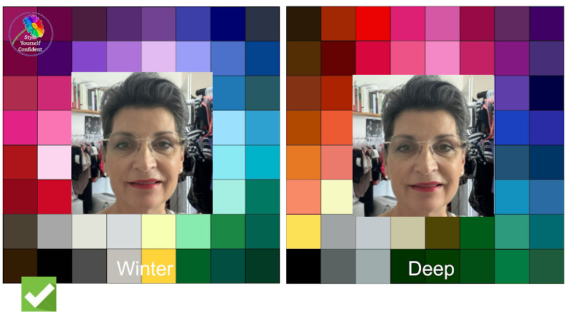 Color Analysis results for Gaby #coloranalysis #coloranalysisresults #coloranalysistestimonials #bestcolors https://www.style-yourself-confident.com/color-analysis-results-gaby.html