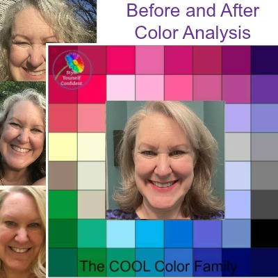 Before and after Color Analysis - testimonials, reviews and photographs https://www.style-yourself-confident.com/before-and-after-color-analysis.html