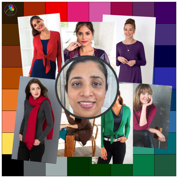 Color Analysis results for Lalitha #coloranalysis #coloranalysisresults #coloranalysistestimonials #bestcolors https://www.style-yourself-confident.com/color-analysis-results-lalitha.html