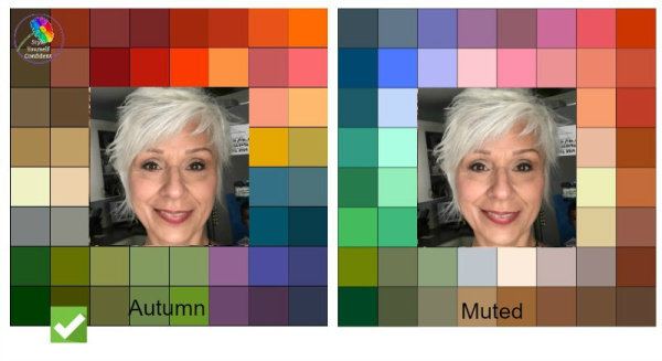 Color Analysis results for Louise #coloranalysis #coloranalysisresults #coloranalysistestimonials #bestcolors https://www.style-yourself-confident.com/color-analysis-results-louise.html