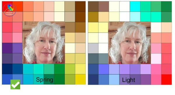 Color Analysis results for Sue #coloranalysis #coloranalysisresults #coloranalysistestimonials #bestcolors https://www.style-yourself-confident.com/color-analysis-results-sue.html