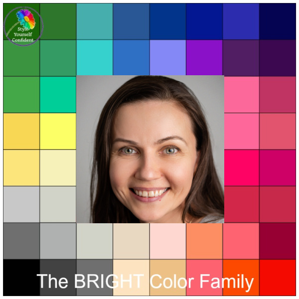 The BRIGHT color family #color analysis #brightcolors #clearcolors https://www.style-yourself-confident.com/color-analysis-bright.html