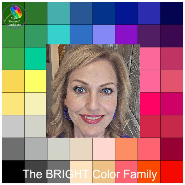 The BRIGHT color family #color analysis #brightcolors #clearcolors https://www.style-yourself-confident.com/color-analysis-bright.html
