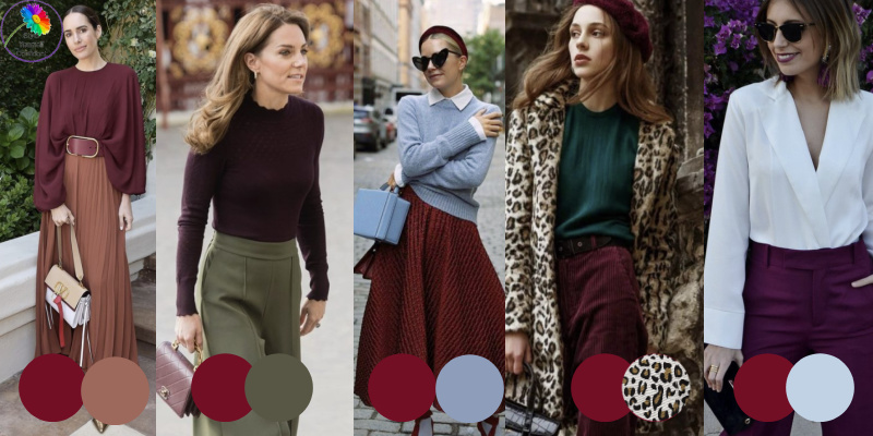 How to wear Burgundy 30 ways #wearburgundy https://www.style-yourself-confident.com/how-to-wear-burgundy.html