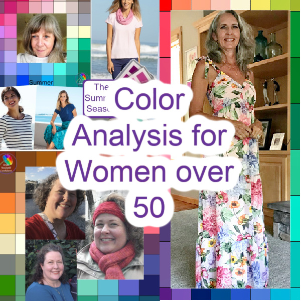 Color analysis for women over 50 #coloranalysisforwomenover50 #coloranalysismaturewomen https://www.style-yourself-confident.com/online-color-analysis.html