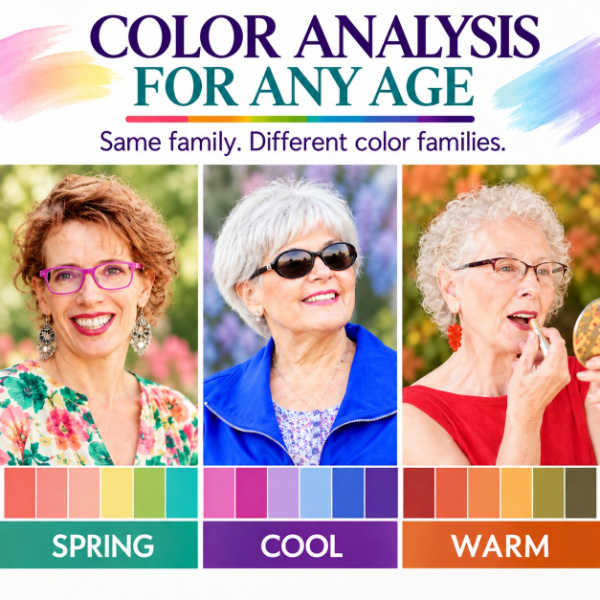 Color Analysis for any age #coloranalysisforanyage  https://www.style-yourself-confident.com/color-analysis-for-any-age.html