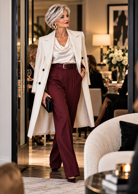 A dramatic style woman entering a room making an impression  #dramaticstylepersonality https://www.style-yourself-confident.com/dramatic-style-personality.html