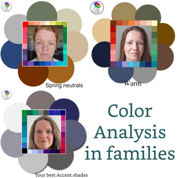 Color Analysis in families #coloranalysisfamilies https://www.style-yourself-confident.com/color-analysis-in-families.html