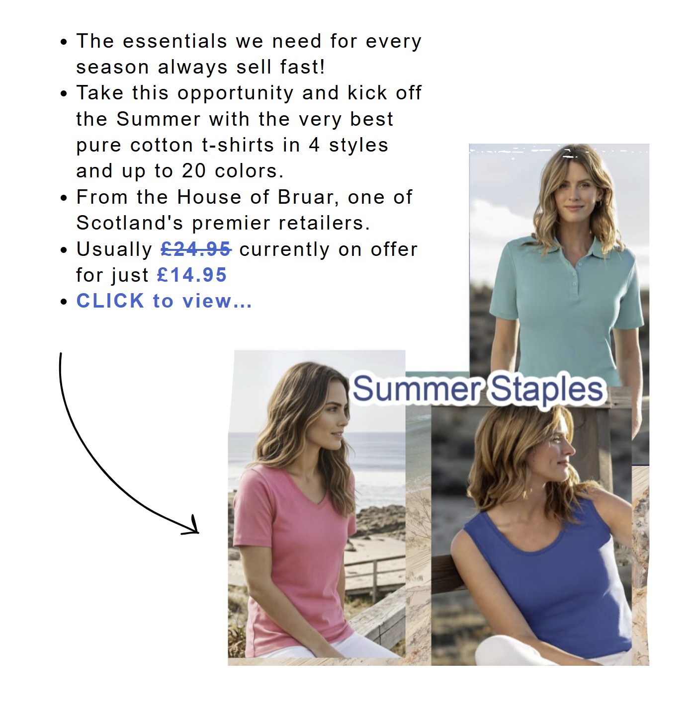 House of Bruar summer t shirts #summeressentials #cottontshirts https://fave.co/4eHnLd1