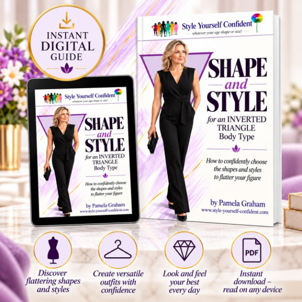 Inverted Triangle Body Type - how to identify and dress it #invertedtrianglebodytype https://www.style-yourself-confident.com/inverted-triangle-body-type.html