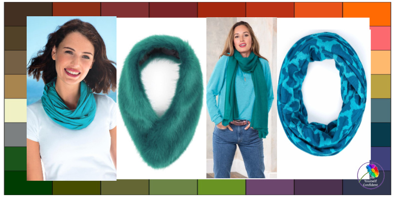 Autumn's magic color is Teal #autumnmagic #magiccolorforautumn #teal https://www.style-yourself-confident.com/magic-color-for-autumn.html