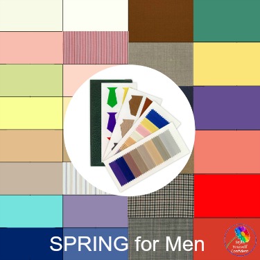NEW COLOUR ANALYSIS PALETTE FABRIC SWATCH for MEN 