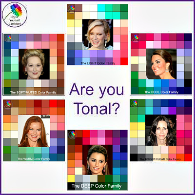 Tonal or Seasonal color analysis #color analysis  https://www.style-yourself-confident.com/tonal-or-seasonal-color-analysis.html
