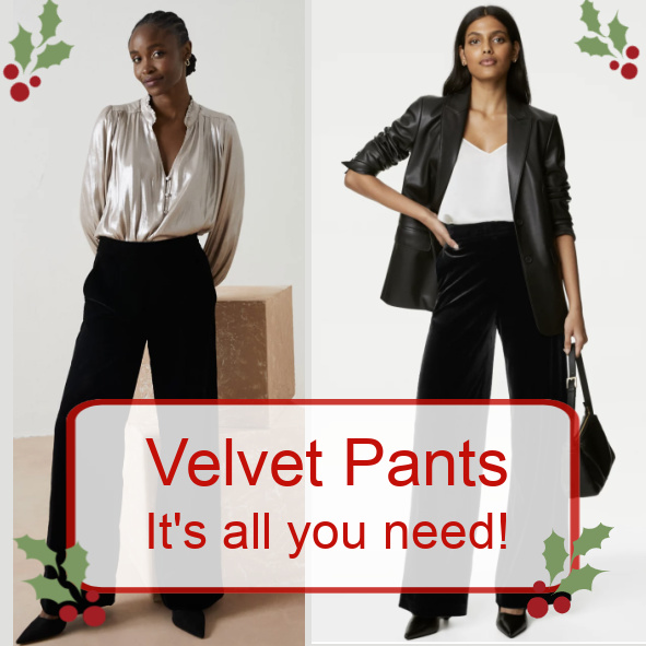 Velvet pants for Christmas