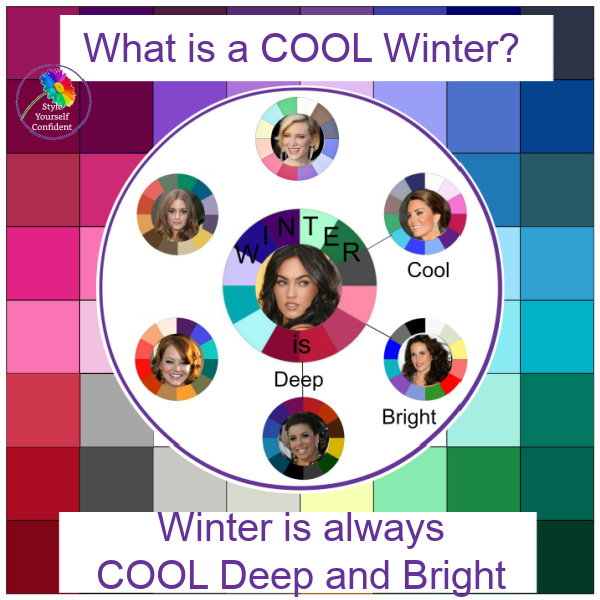 Cool Winter - you may be diluting your color palette #cool winter #color analysis https://www.style-yourself-confident.com/cool-winter.html