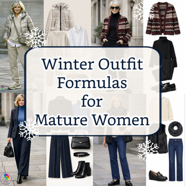 Winter Outfit Formulas for mature women #winteroutfitformulasmaturewomen #winteroutfits