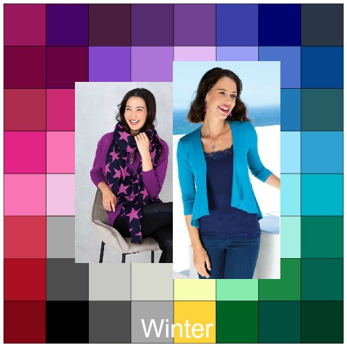 Cool winter palette  True winter color palette, True winter