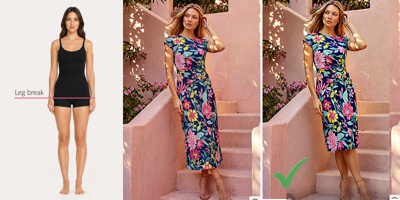 A woman's well proportioned balanced vertical body #balancedverticalbody #howtobalanceaverticalbody https://www.style-yourself-confident.com/balance-your-vertical-body.html