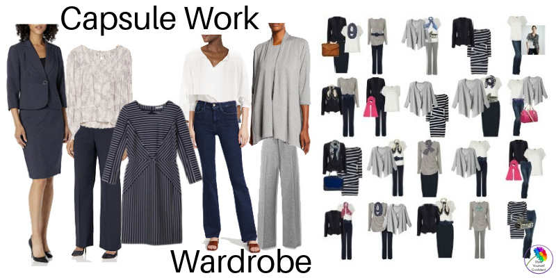 Capsule Work Wardrobe - 9 garments = 1 months effortless dressing! #capsuleworkwardrobe https://www.style-yourself-confident.com/capsule-work-wardrobe.html