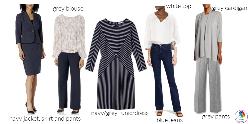 Capsule Work Wardrobe 9 pieces = 4 weeks wear #capsuleworkwardrobe #capsulewardrobehttps://www.style-yourself-confident.com/capsule-work-wardrobe.html