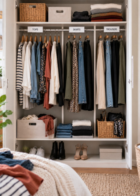 Tidy wardrobe #organizeyourwardrobe https://www.style-yourself-confident.com/organize-your-wardrobe.html