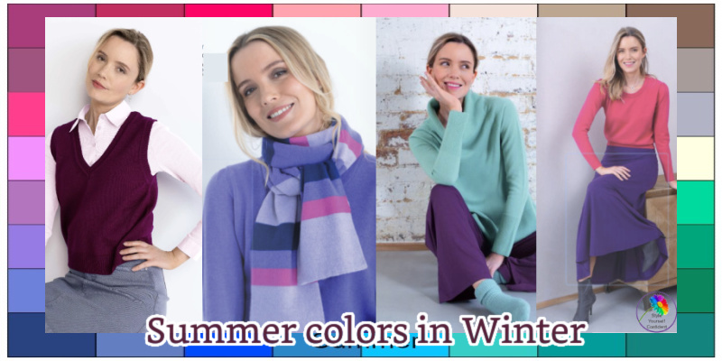 How to wear Summer colors in Winter #summercolorsinwinter #summercolors https://www.style-yourself-confident.com/summer-colors-in-winter.html