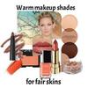 Gentle tones of Warm makeup to flatter a fair or softer skin tone