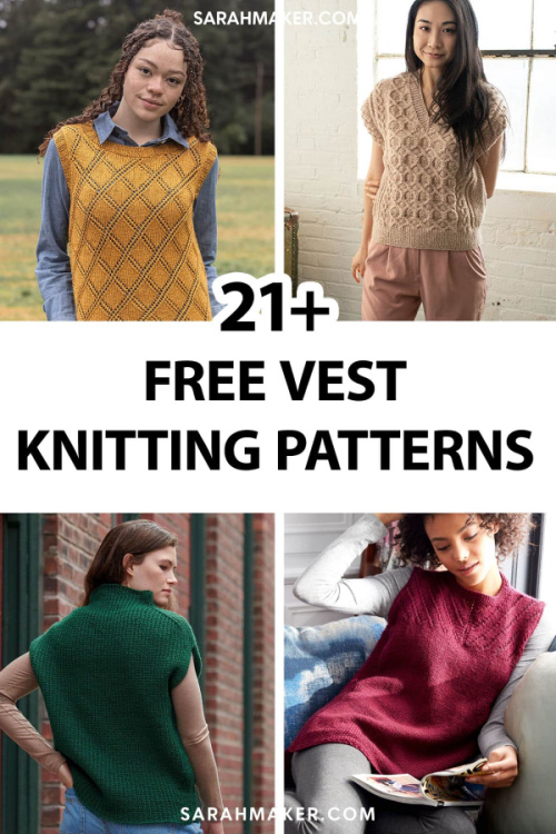 Knitted Vest patterns Knitted Vests for Fall #knittedvests #knittedvestsforFall https://www.style-yourself-confident.com/knitted-vests-for-fall.html