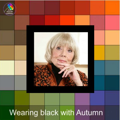 Wearing black with Autumn colors https://www.style-yourself-confident.com/wearing-black-with-autumn.html #autumncolors #wearingblack