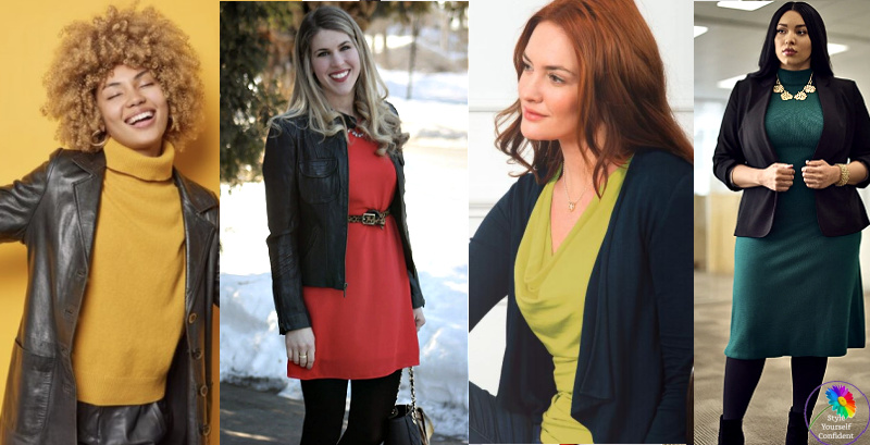 Wearing black with Autumn colors #blackwithautumn #autumncolors #autumnseason https://www.style-yourself-confident.com/wearing-black-with-autumn.html