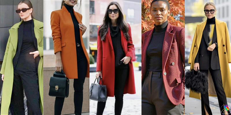 Wearing black with Autumn colors https://www.style-yourself-confident.com/wearing-black-with-autumn.html #autumncolors #wearingblack